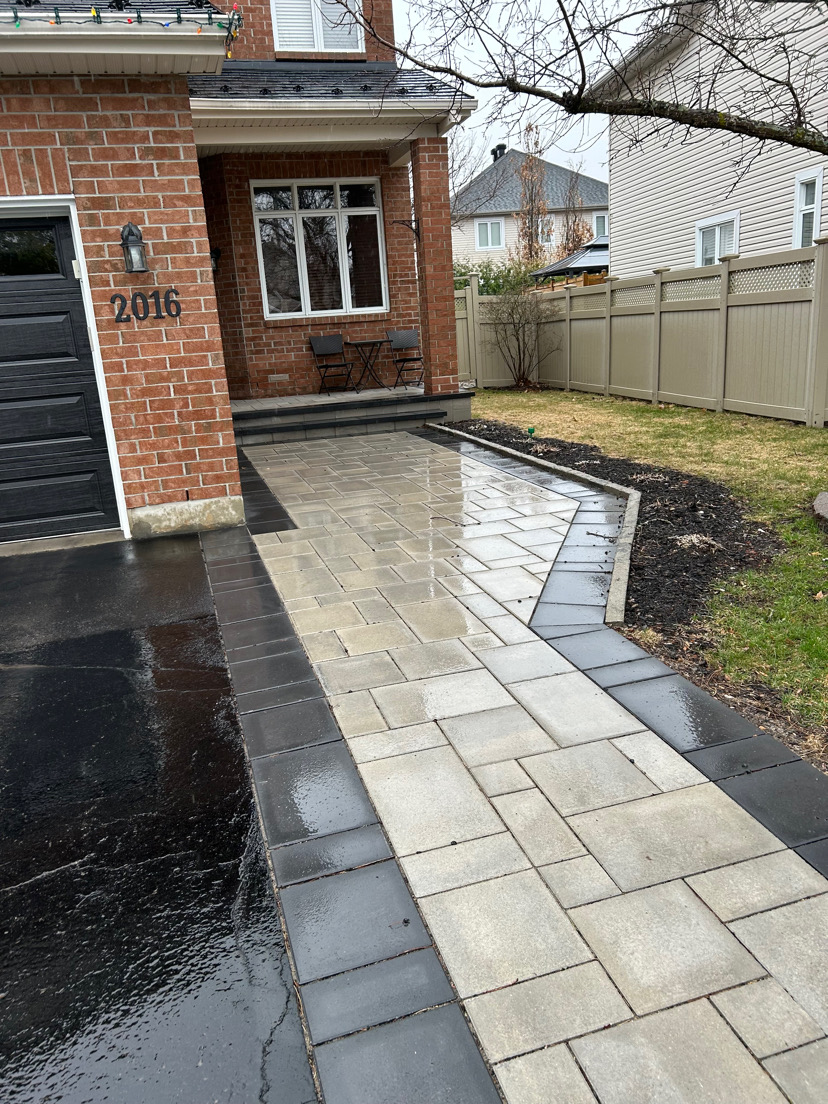 Full front driveway interlock steps Orleans